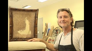 Replacing and Staining Chair Back Caning [upl. by Troy]