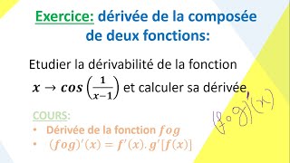 Dérivée de la composée de deux fonctions [upl. by Darci]