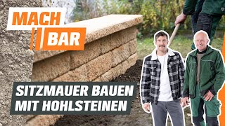 Sitzmauer mit Hohlsteinen bauen  OBI [upl. by Swiercz]