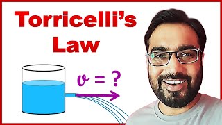 🔴 Torricellis Law  Speed of Efflux  for Class 11 in HINDI [upl. by Rosamund898]