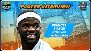 🎾Frances Tiafoe after win vs Karatsev  ATP Atlanta Open 2024 [upl. by Soinski795]