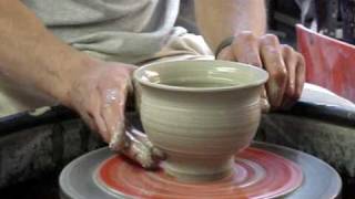 Throwing a Clay Pottery Mortar amp Pestle on the wheel demo [upl. by D'Arcy]