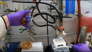 Transferring Solvents amp Reagents with a Cannula on a Schlenk Line [upl. by Karlens]