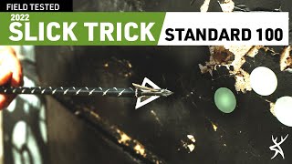 SLICK TRICK STANDARD 100  Broadhead Test amp Review 2022 [upl. by Atiuqcir]