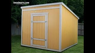 8x8 Lean To Storage Shed Plans Blueprints For Assembling A Sturdy DIY Structure [upl. by Chelsy593]