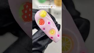 DIY Jelly Nails with Polygel  Fun amp Fruity Encapsulated Nail Art Tutorial nails nailart shorts [upl. by Darce]