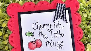 Cherry themed card shares diannamarcum [upl. by Anatola722]