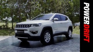 First look of the Jeep Compass in India  PowerDrift [upl. by Aryahay]