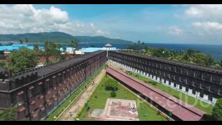 Cellular Jail  Port Blair Aerial Video Stock Footage [upl. by Roberto]