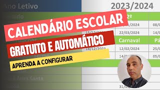 Aprenda a configurar o calendário escolar automático 2023 2024  Instruções gerais de utilização [upl. by Zosi]