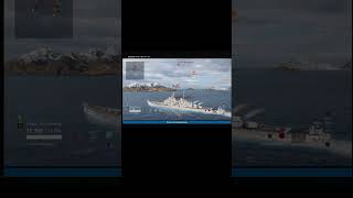 Vanguard vs Albemarle 3 citadel hits devstrike in one shot at rangeworld of warships legends [upl. by Kcirddor]