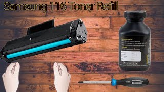 Samsung Toner Cartridge refill MLTD116L MLTD116S  at home [upl. by Anitahs]