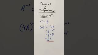 matricesanddeterminants maths mcq shorts [upl. by Hakkeber916]