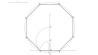 How to draw a regular octagon knowing the length of one side [upl. by Bull]