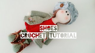 Tilda doll shoes👟 crochet tutorial by suwanna s crafts room [upl. by Duston]