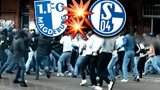 Riesen Knallerei zwischen Magdeburg und Schalke 80 vs 60 [upl. by Naegem]