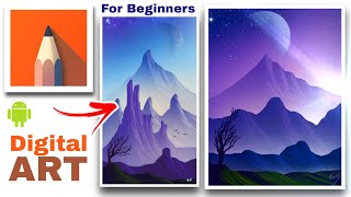 Autodesk Sketchbook Tutorial For Beginners  Imagination Fantasy Landscape  Digital Painting [upl. by Merilee]