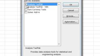 How to Install the Data Analysis ToolPak in Microsoft Excel [upl. by Cutlerr]