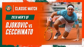 Cecchinato vs Djokovic 2018 Mens quarterfinal  RolandGarros Classic Match [upl. by Dehsar]