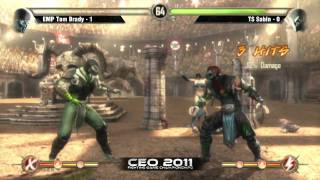 EMP Tom Brady vs TS Sabin CEO 2011 Mortal Kombat 9 Singles Winners Finals [upl. by Asiaj]