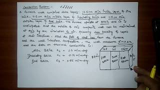 HEAT AND MASS TRANSFER CONDUCTION PROBLEM01 [upl. by Iadahs]