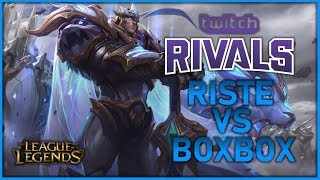 riste  MASTERS GAREN vs BoxBoxs Riven  TWITCH RIVALS ROUND 2  League of Legends [upl. by Ardnosac888]