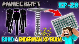 I Made The BIGGEST Enderman XP Farm in Minecraft  Minecraft Survival Episode 28 [upl. by Dorren]