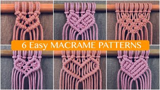 DIY HEART PATTERNS for your Macrame Wall hanging [upl. by Aerdnu]