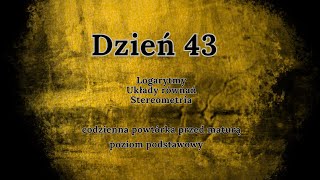 43 dzień  Codzienna powtórka przed maturą  podstawa [upl. by Nahallac411]