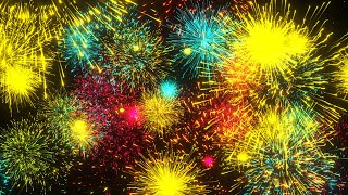 New Year Fireworks Background video  Footage  Screensaver [upl. by Eudo]