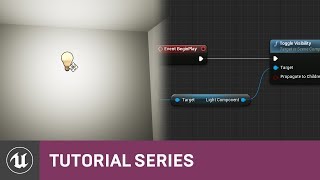 Intro to Blueprints Turning on a Light via the Level BP  02  v48 Tutorial Series  Unreal Engine [upl. by Murray]