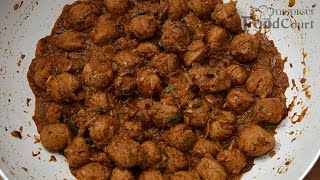 Easy Side Dish For Chapati Rice Soya Chunks Curry Soya Chunks Masala [upl. by Enywad]