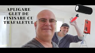 Aplicare glet de finisare cu trafaletul Decoliss Loutil parfaitRenovare apartamentEp05 [upl. by Groveman]