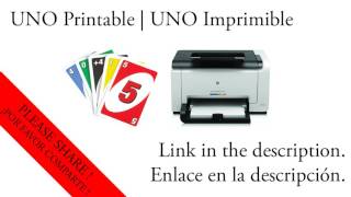 Printable UNO  UNO IMPRIMIBLE [upl. by Dieterich]