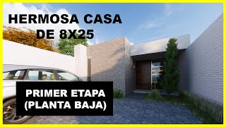 HERMOSA CASA DE 8X25 PARTE 12 PLANTA BAJA CON INCREÍBLE JARDÍN INTERIOR Y EXCELENTE DISTRIBUCIÓN [upl. by Kcirtemed]