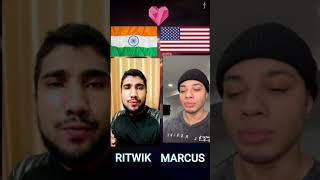 🇺🇸 Vs 🇮🇳 Marcus Perez and Ritwik Beatbox Battle ⭐ shorts youtubeshorts beatboxing markaaaay [upl. by Akcimehs103]