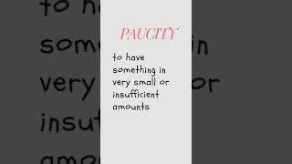 Paucity Daily Vocab with Rochelle englishlanguage english englishlearning englishvocabulary [upl. by Nrobyalc]