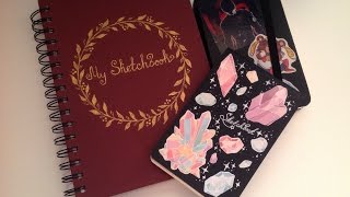 Оформление обложки скетчбука Drawing sketchbook cover [upl. by Bridges]