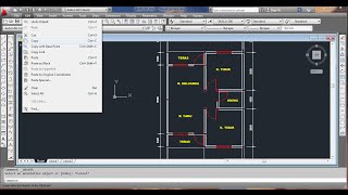 CARA MEMBUAT DENAH RUMAH DENGAN AUTOCAD [upl. by Pittel403]