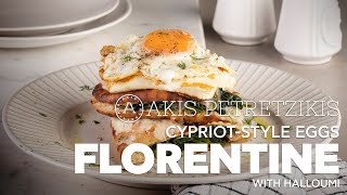 CypriotStyle Eggs Florentine with Halloumi  Akis Petretzikis [upl. by Nivart739]