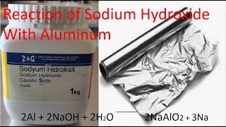 Reaction of sodium hydroxide with aluminum [upl. by Anihsit]