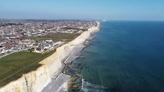 Telscombe Cliffs drone flight 4K [upl. by Davidoff]