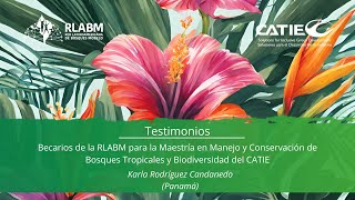 Testimonios de Becarios por parte de la RLABM para la Maestría de Bosques del CATIE [upl. by Sergius437]