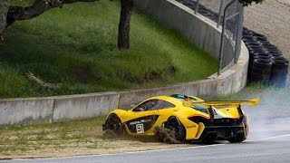 NEAR CRASH  Mclaren P1 GTR Spins Out at Laguna Seca Corkscrew [upl. by Coward]