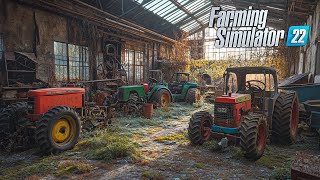 Finding 6 Abandoned Farms Full of Tractors and equipment on Farming Simulator 22 [upl. by Adihaj618]