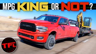 New Ram 3500 Cummins Takes On Our 30000 Lbs MPG Challenge Against GMC amp Ford Diesels [upl. by Assilak]