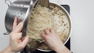 Pâtes crémeuses au miso et aux champignons  Ricardo Cuisine [upl. by Hgielak]