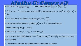 Mathématiques Générales  Tronc Commun Correction TD 3 [upl. by Sellig613]