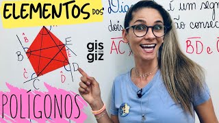 ELEMENTOS DE UM POLÍGONO \Prof Gis MATEMATICA 02 [upl. by Kennedy]