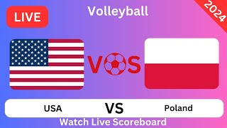 USA Vs PolandPolska kontra USA wyniki na żywo dzisiejszego meczu Siatkówka 2024 [upl. by Aicelet529]